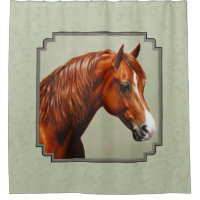 Chestnut Morgan Cheval Sage Vert
