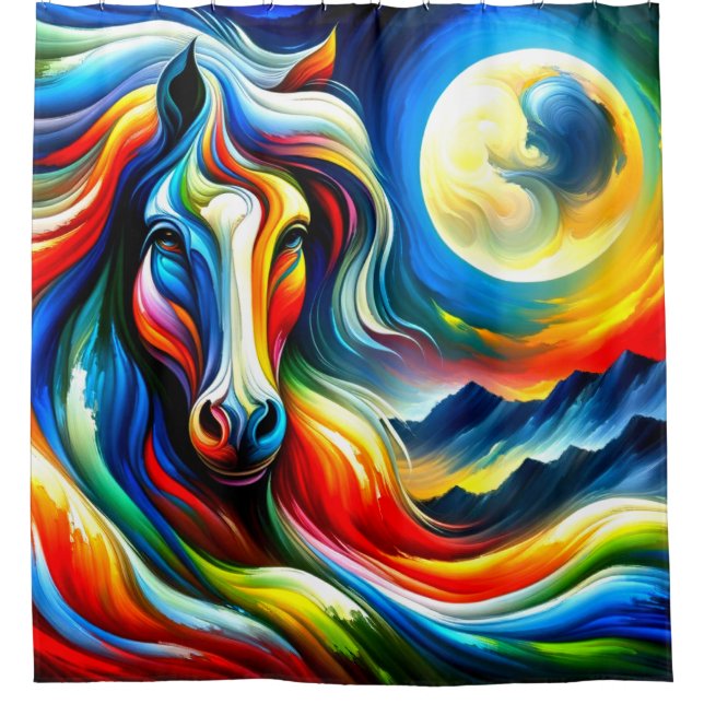 Rideaux De Douche Cheval Design (Devant)