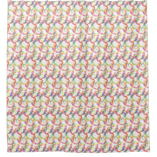 Rideaux De Douche Chevauchement Abstrait Motif de coeur