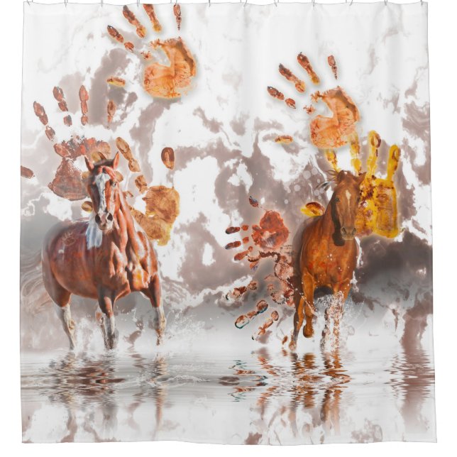 Rideaux De Douche Chevaux sauvages MAINS SAUVAGES (Devant)
