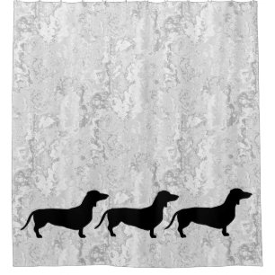 Rideaux De Douche Cheveux courts Dachshund - Silhouette 1
