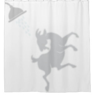 Rideaux De Douche Chèvre dansante Ombre Silhouette Ombre Buds