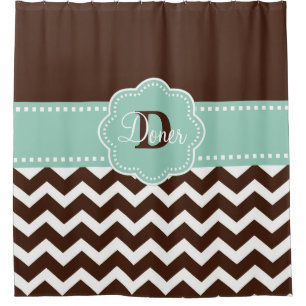 Rideaux De Douche Chevron en bon état Brown personnalisé