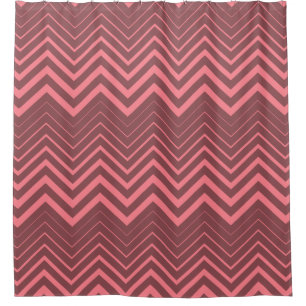 Rideaux De Douche Chevron rose sur Arrière - plan Brown