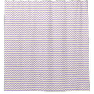 Rideaux De Douche Chevron zigzag motif lilas violet crème