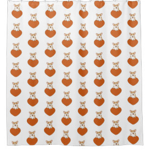 Rideaux De Douche Chien chiot de Corgi mignon