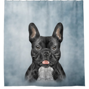 Rideaux De Douche Chien de dessin French Buldog