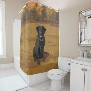 Rideaux De Douche Chien du Labrador jaune rouge renard