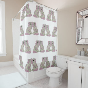 Rideaux De Douche Chiens de Magnolia Staffordshire Roses