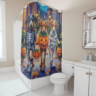 Rideaux De Douche Chiens Silken Windhound en costumes d'Halloween