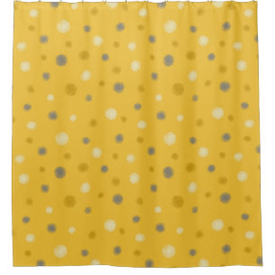 Rideaux De Douche Chiffres Rustiques Modernes Aléatoires, Gris, Jaun