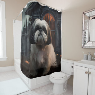 Rideaux De Douche Chih Tzu Halloween effraie
