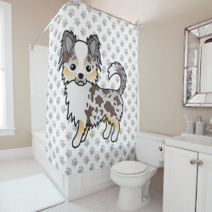 Rideaux De Douche Chihuahua au pelage long Merle Chocolat Chien & Pa