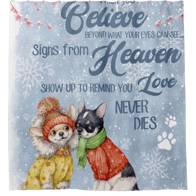Rideaux De Douche Chihuahua - Jolie chiot cadeau de Noël, (Devant)