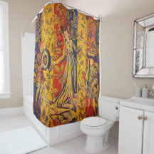 Chinoiserie médiévale italienne rouge jaune