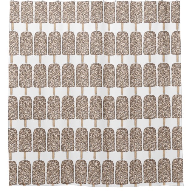 Rideaux De Douche Chocolat Eclair crème glacée Popsicle Douche ridea (Devant)