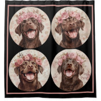 Chocolat Labrador Retriever Chien rose noir