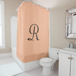 Rideaux De Douche CHOISISSEZ VOTRE COULEUR ou Monogramme Peach Fuzz