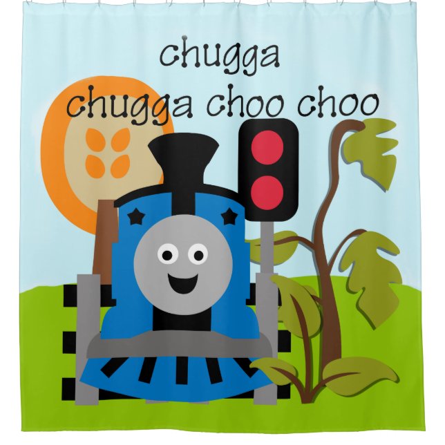 Rideaux De Douche Choo Choo Train Enfants Transport Locomotive (Devant)