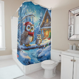 Rideaux De Douche Chouettes Pour Les Vacances Design Par Rich AMeN G