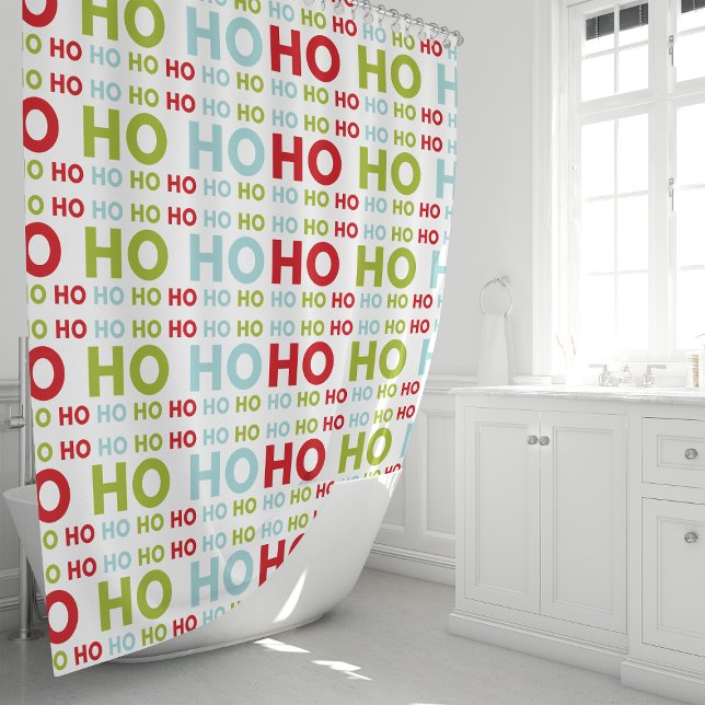 Rideaux De Douche Christmas HO HO HO (Créateur téléchargé)