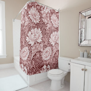 Rideaux De Douche Chrysanthemum Maroon, William Morris