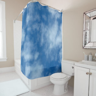 Rideaux De Douche Ciel bleu avec nuages Photo