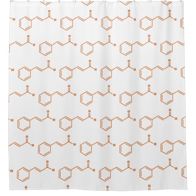 Rideaux De Douche Cinnamon Cinnamaldéhyde Formule chimique moléculai (Devant)