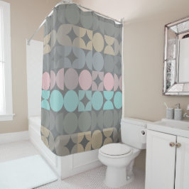 Rideaux De Douche Circles Abstraits amusants Carrés Popart Motif