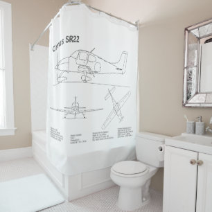Rideaux De Douche Cirrus SR22 - Plans de dessin du plan directeur de