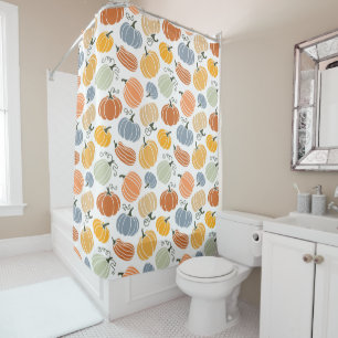 Rideaux De Douche Citrouille coloré Motif gourd 