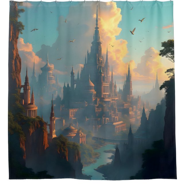 Rideaux De Douche City Of Echoes -  (Devant)