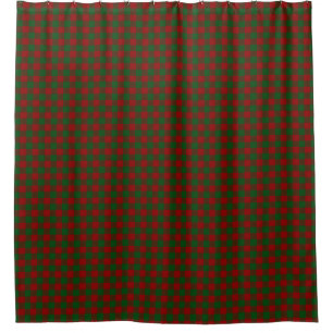 Rideaux De Douche Clan Moncreiffe Moncrief Rouge et Vert Tartan