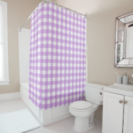 Rideaux De Douche Classic En vichy Vérifier Plaid Motif Lilac
