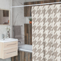 Classique Ivoire Taupe Motif Pied-de-Poule Neutre