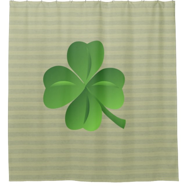 Rideaux De Douche Classique tendance irlandais Lucky Shamrock (Devant)