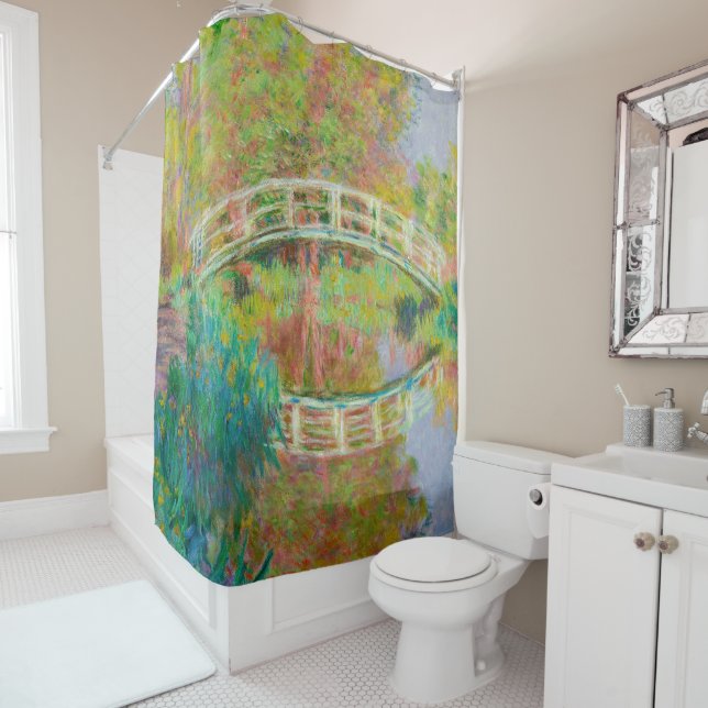 Rideaux De Douche Claude Monet - Pont Japonais, Giverny (En situation)