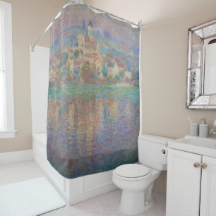 Rideaux De Douche Claude Monet - Vetheuil, coucher de soleil