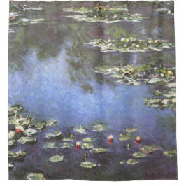 Rideaux De Douche Claude Monet, Water Lilies, 1906, Bleu