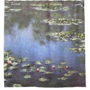 Rideaux De Douche Claude Monet, Water Lilies, 1906, Bleu