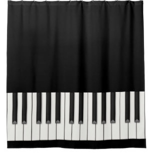Rideaux De Douche Clavier de piano grand format personnalisable