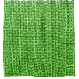 Rideaux De Douche Clé grecque Motif, Emerald Green et Lime