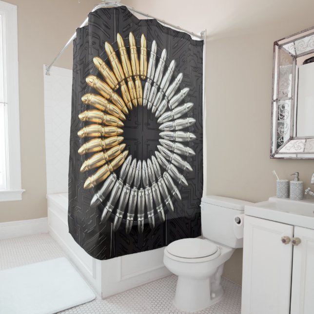 Rideaux De Douche Clint Eastwood Bullet Action Douche Amusement Joue (En situation)