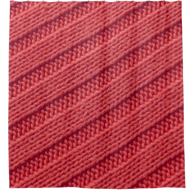 Rideaux De Douche Closeup stripy crochet texture. (Devant)