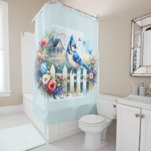 Rideaux De Douche Clôture de jardin de la maisonnette de Blue Jay Sc