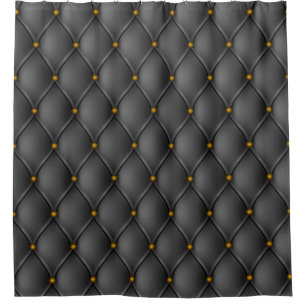 Rideaux De Douche Clous élégants gothiques noirs de laiton de