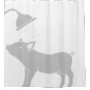 Rideaux De Douche Cochon de l'ombre dans la douche