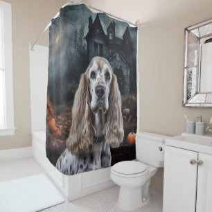 Rideaux De Douche Cocker Spaniel Halloween effroi