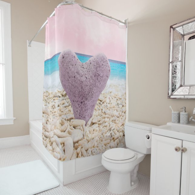 Rideaux De Douche Coeur de Curaçao 2 (En situation)