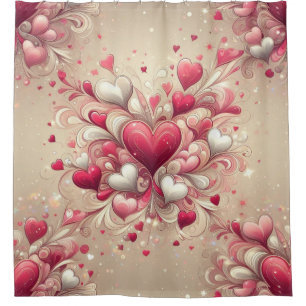 Rideaux De Douche coeur de la Saint-Valentin